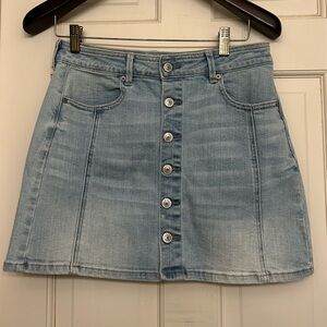 American Eagle Outfitters Light Blue Denim Mini Skirt